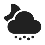 Weather Snow Shower Night SVG Icon